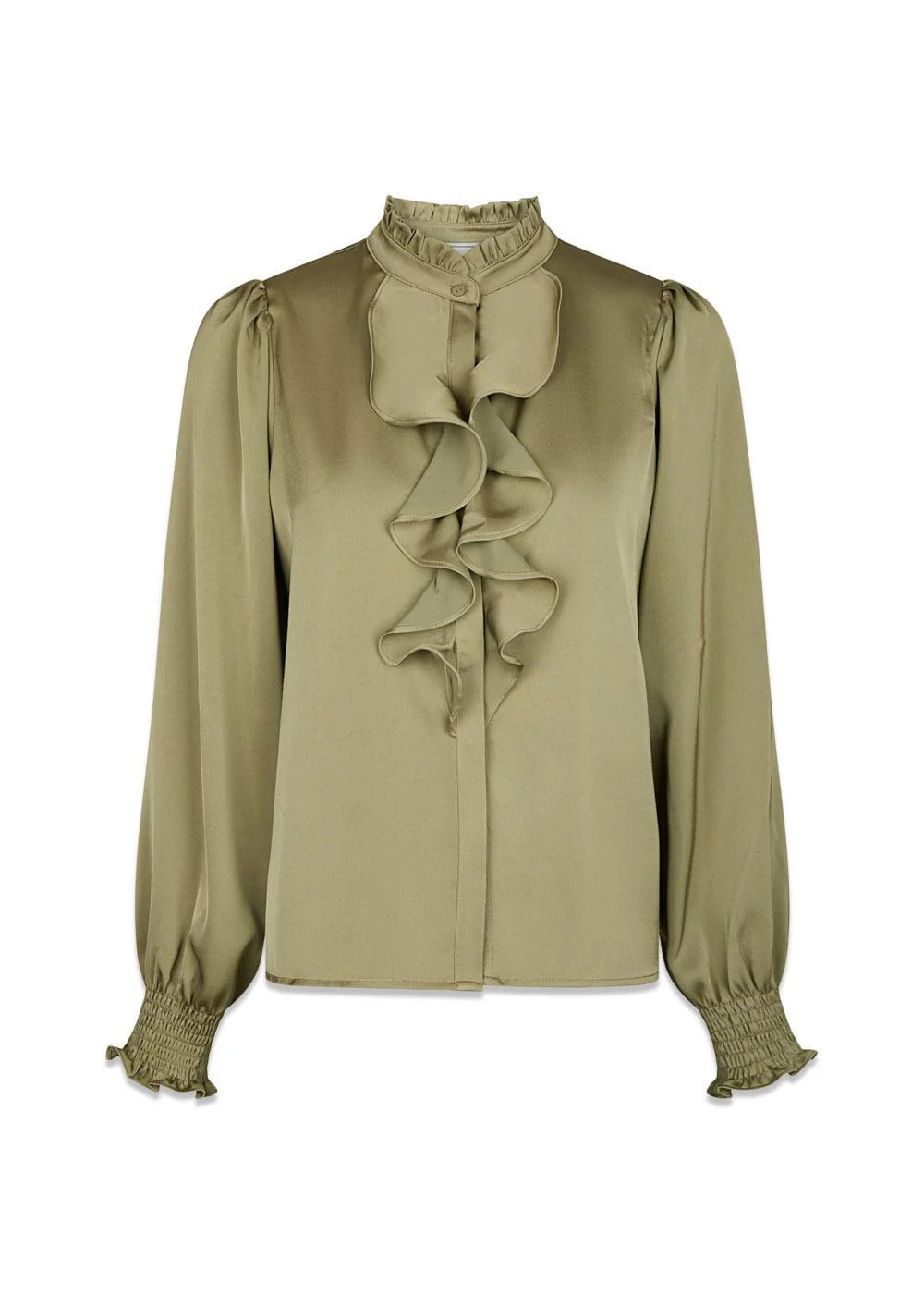 Zamola Blouse - Dusty Army